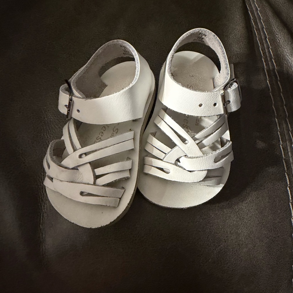 White Sun and Sand Infant strap sandals